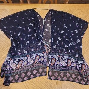 Love Tree Happens Purple Paisley & Daisy Kimono, S/M